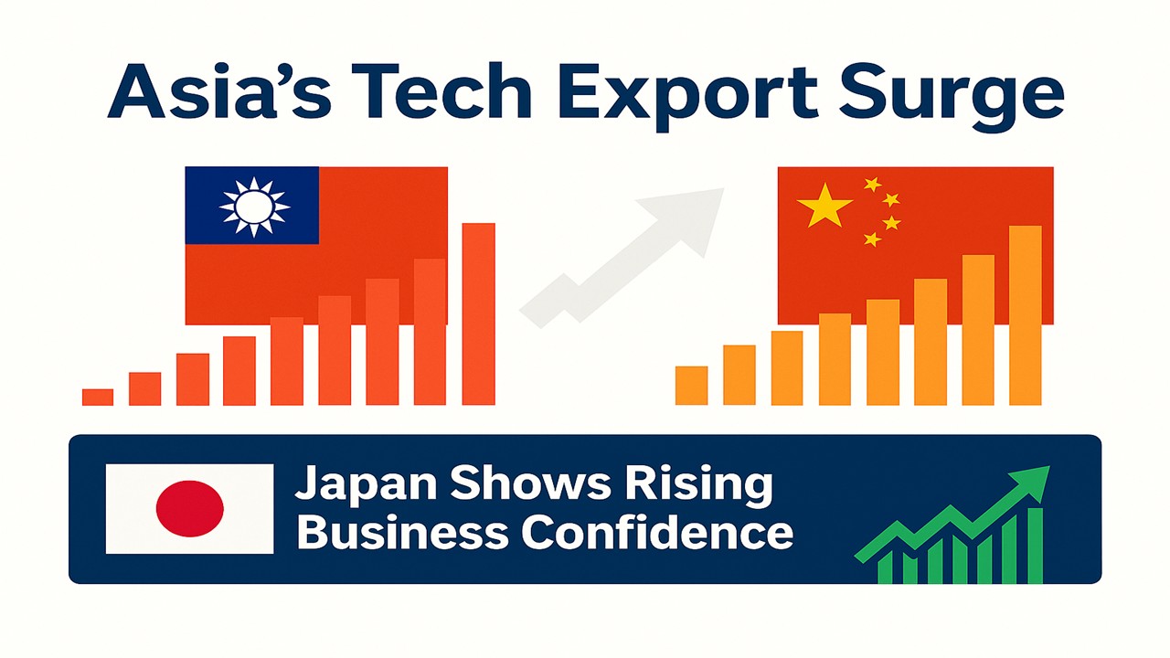 Asia Trade Boost: Tech Exports Rise in Taiwan & China, Japan