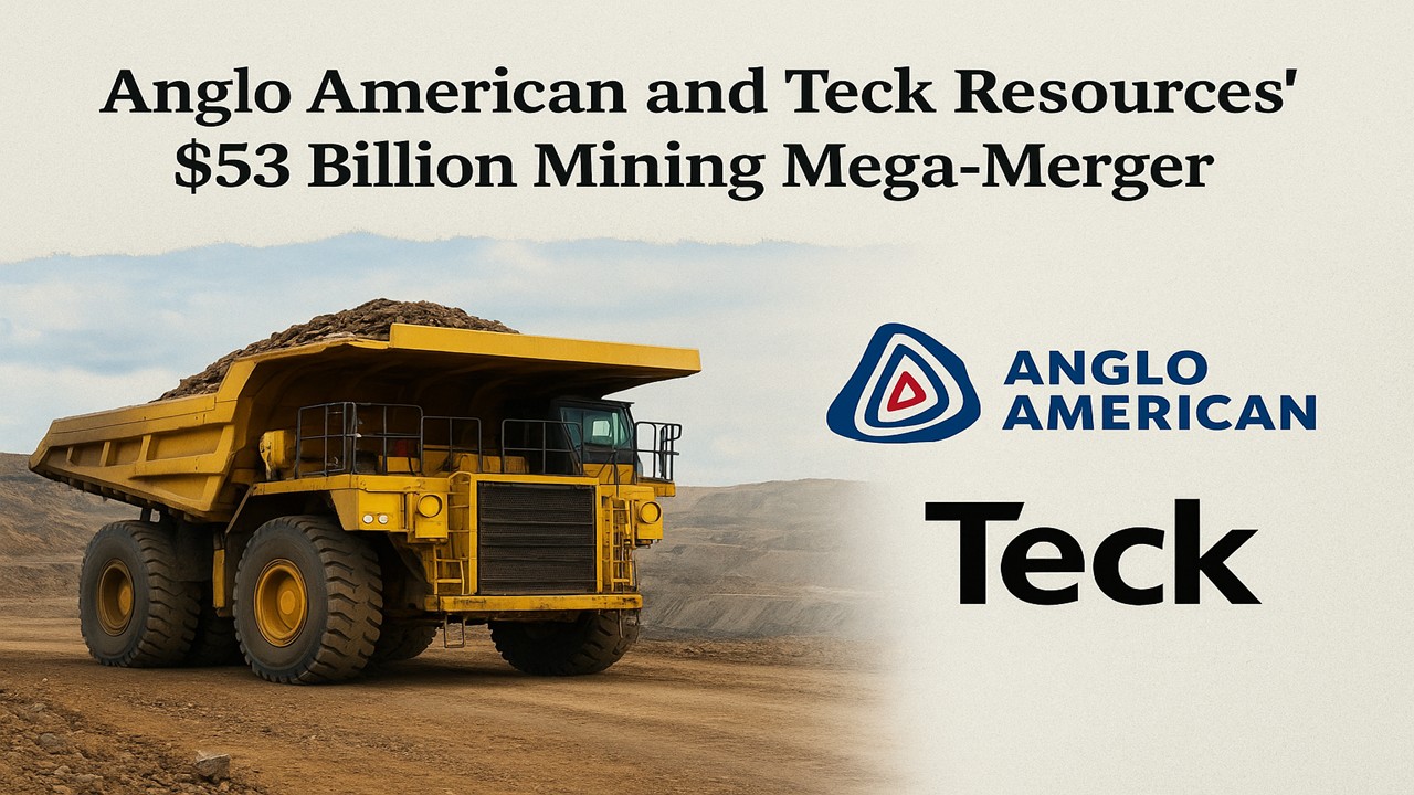 Anglo American and Teck Resources Announce $53 Billion Mining Mega-Merger