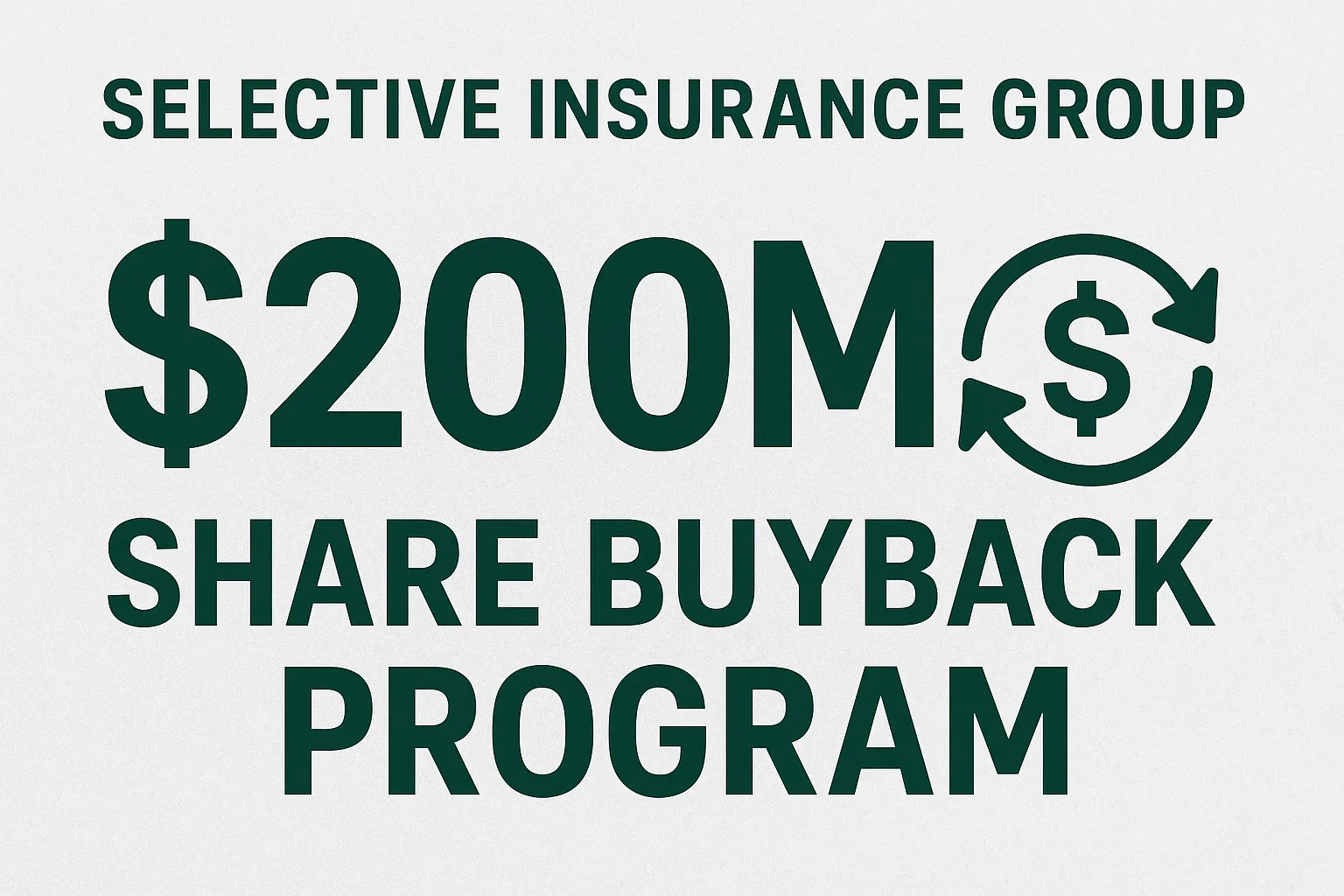 Selective Insurance Group Announces $200 Million Share Buyback Program