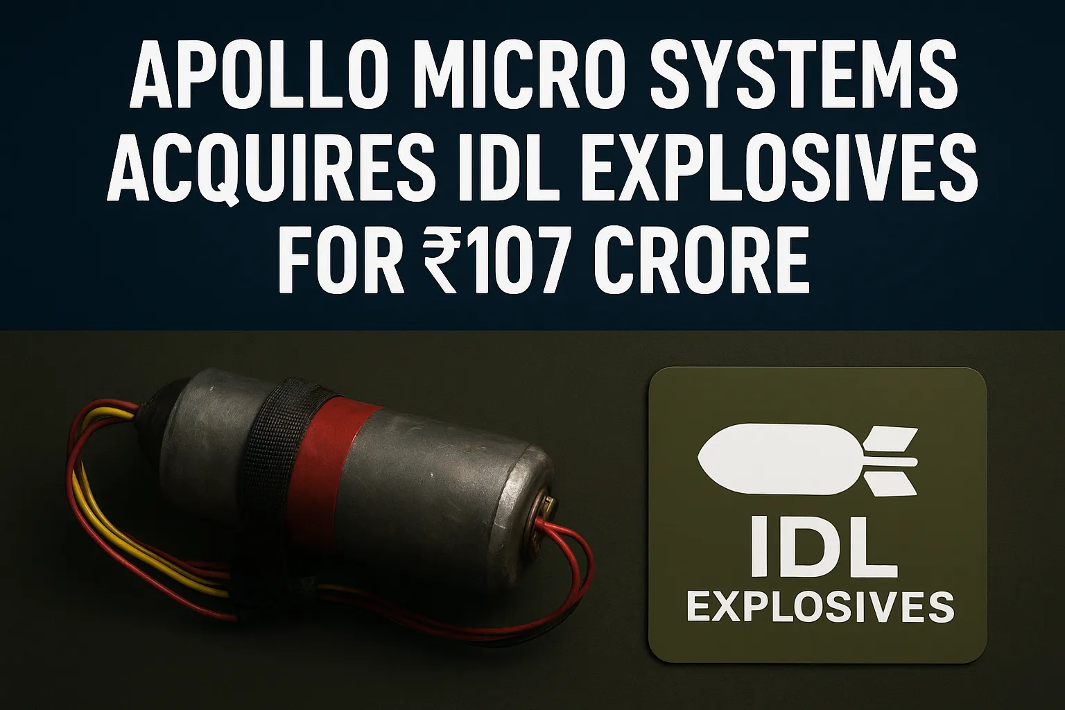 Apollo Micro Systems Acquires IDL Explosives for ₹107 Crore