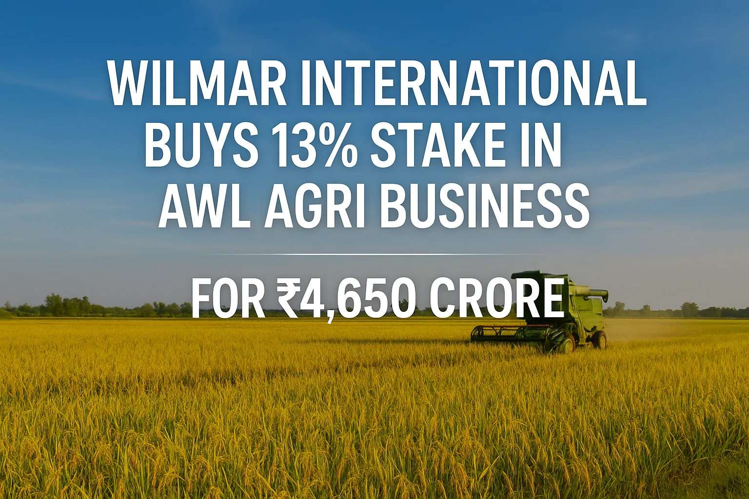 Wilmar International Buys 13% Stake in AWL Agri Business