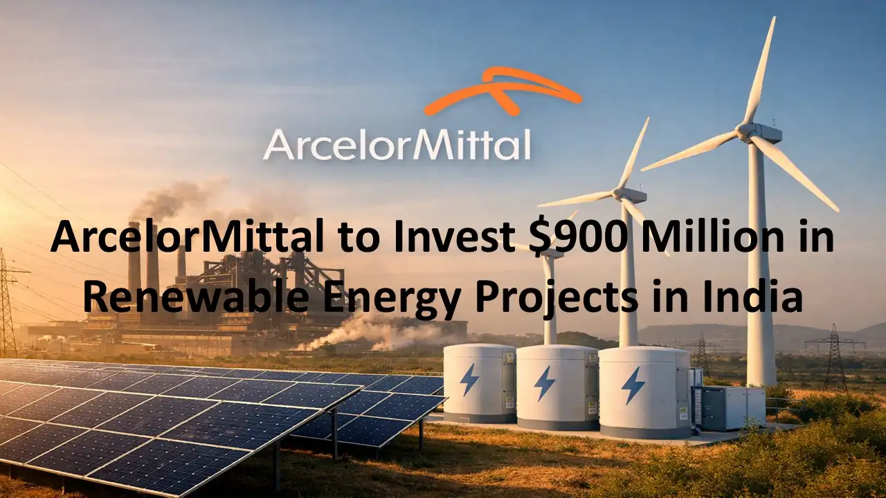 ArcelorMittal to Invest $900 Million in Renewable Energy Projects in India