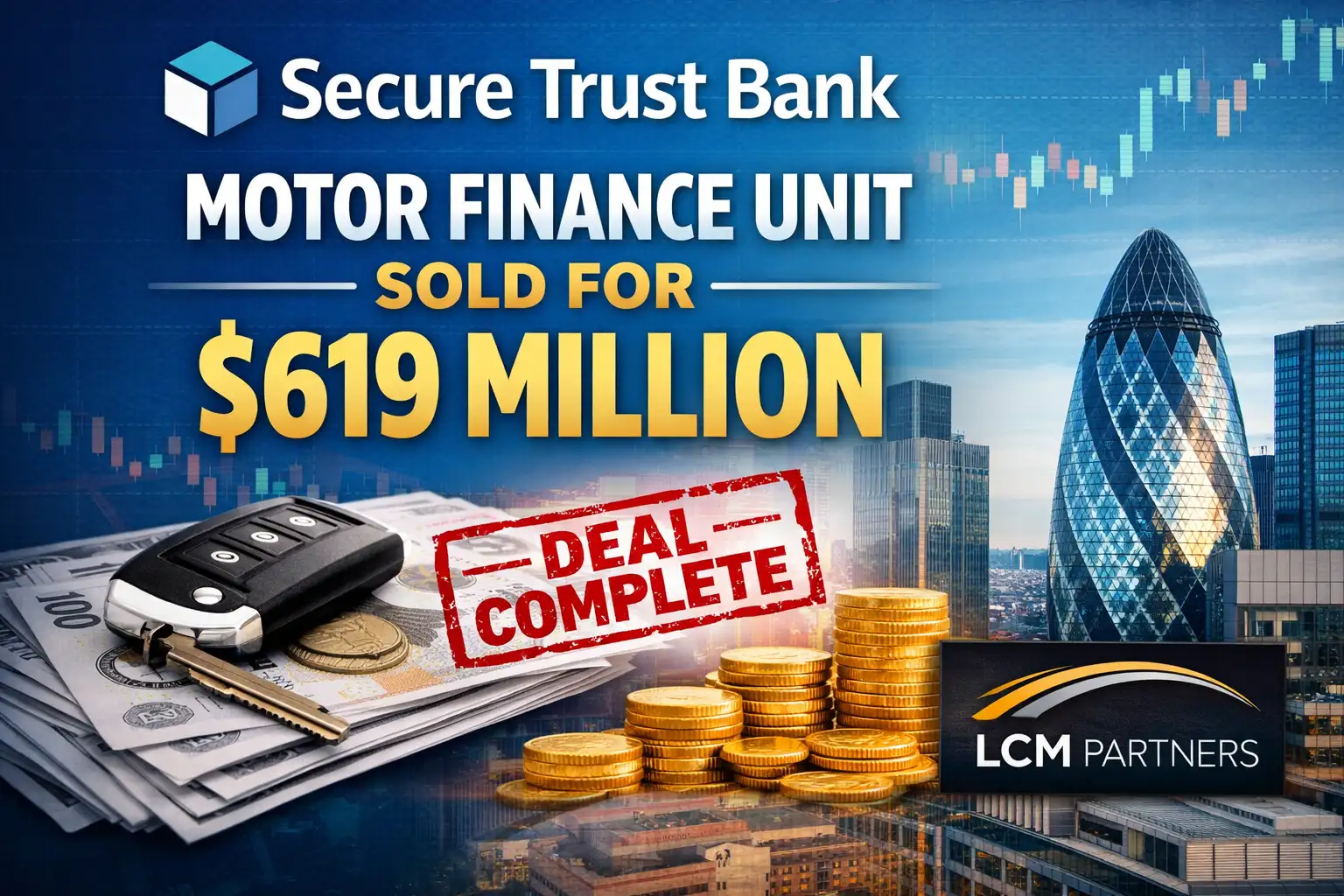 Secure Trust Bank Sells Motor Finance Unit for $619 Million