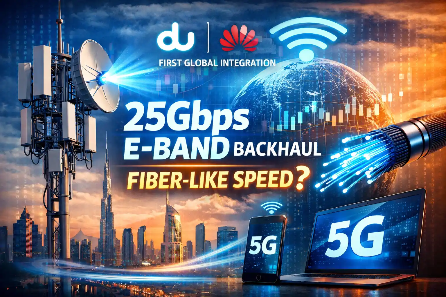 du and Huawei’s 25Gbps E-band Technology: Will Wi-Fi & 5G Deliver Fiber-like Speeds?