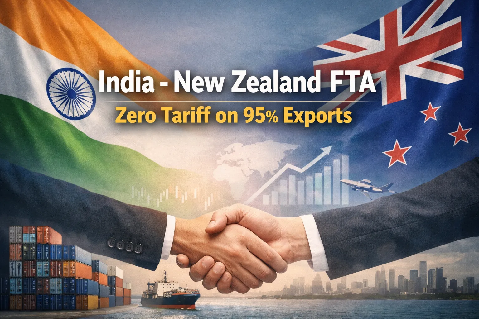 India–New Zealand FTA: Zero Tariff on 95% Exports Announced