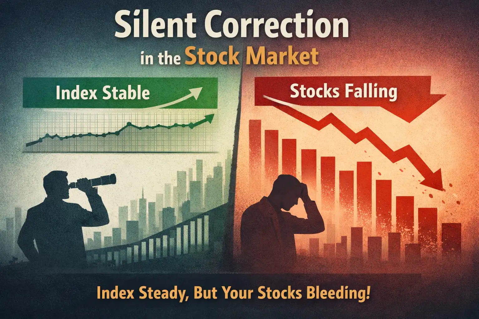 Silent Correction: When Stocks Fall Without the Index Falling