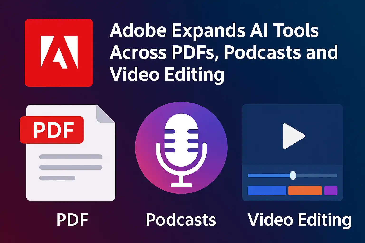 Adobe Expands AI Tools Across PDFs, Podcasts and Video Editing