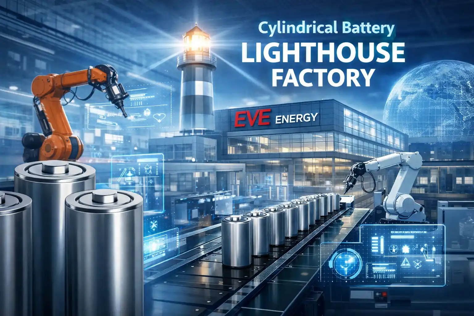 World’s First Cylindrical Battery Lighthouse Factory by EVE Energy
