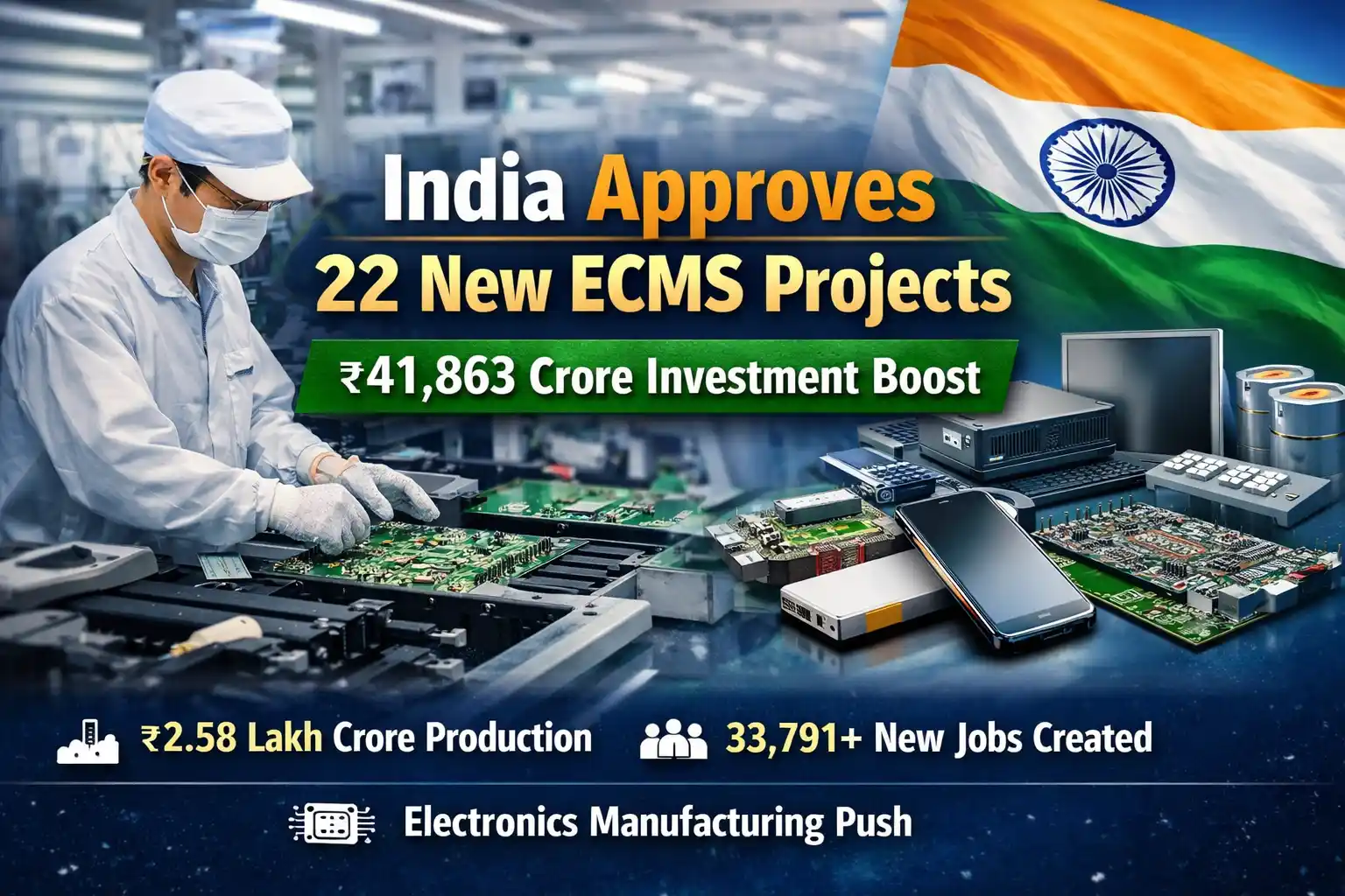 India Approves 22 ECMS Projects Worth ₹41,863 Crore