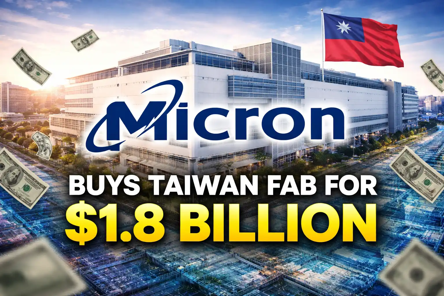 Micron Buys Taiwan Fab for $1.8B to Boost AI Memory