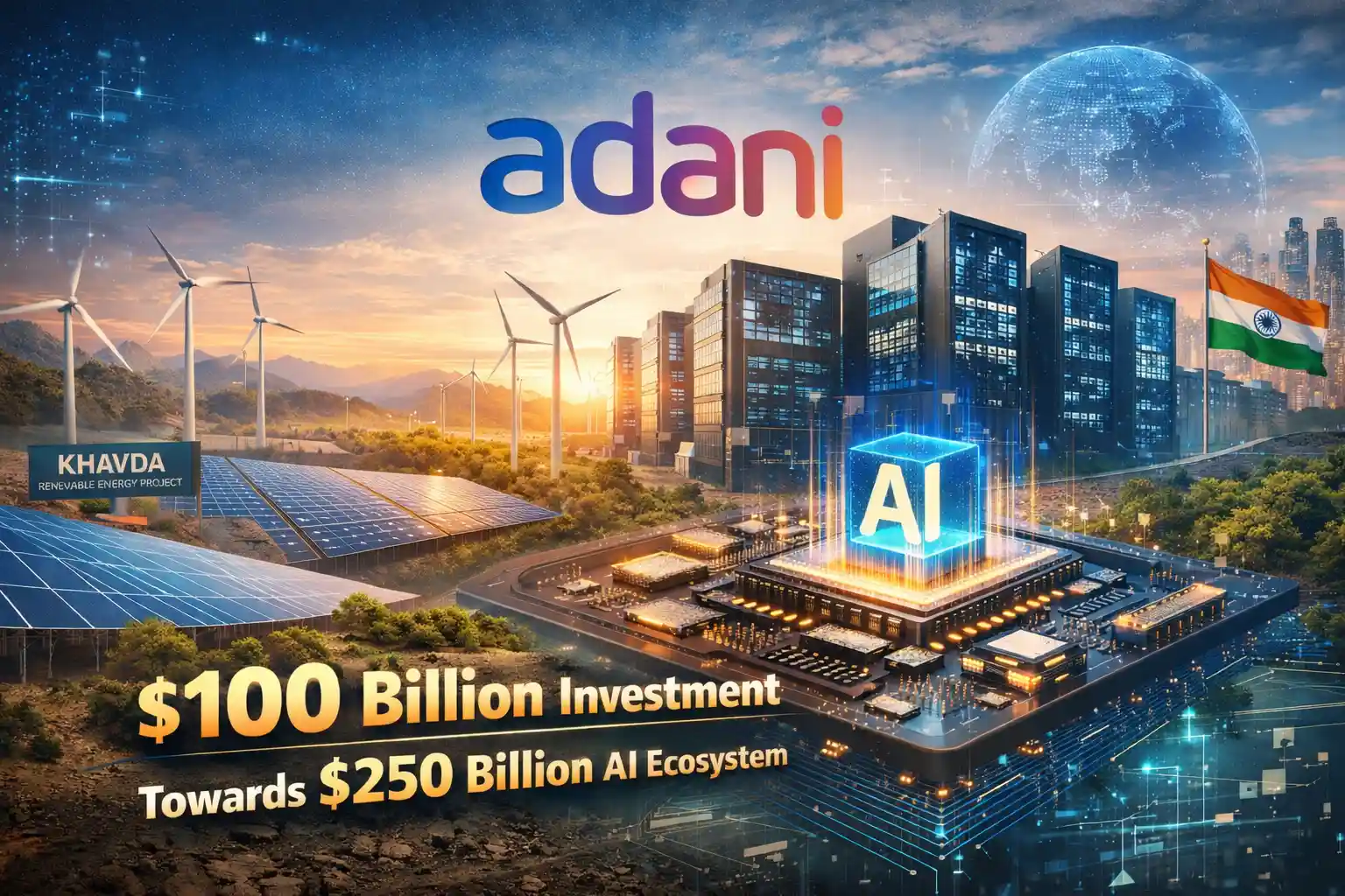 Adani Group Plans $100B Renewable AI Data Centre Expansion