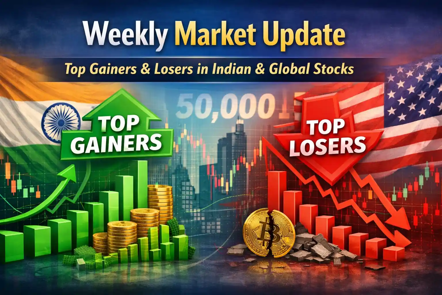 Top Gainers and Losers in Indian & Global Stocks