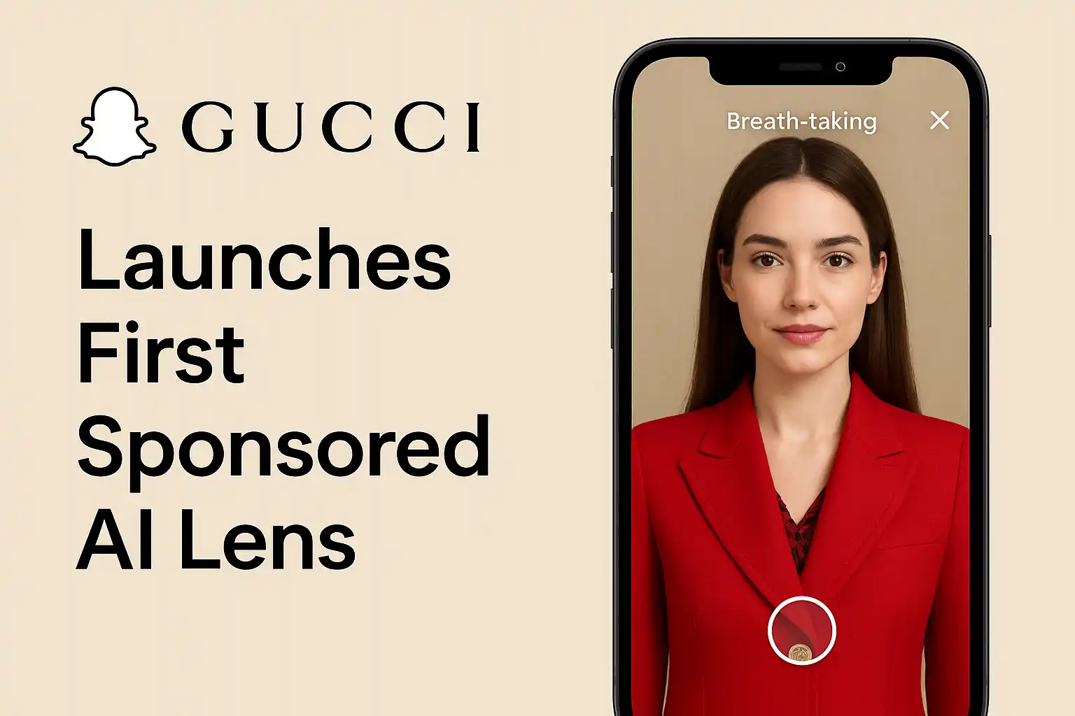 Gucci Launches First Sponsored AI Lens for Luxury Brands on Snapchat