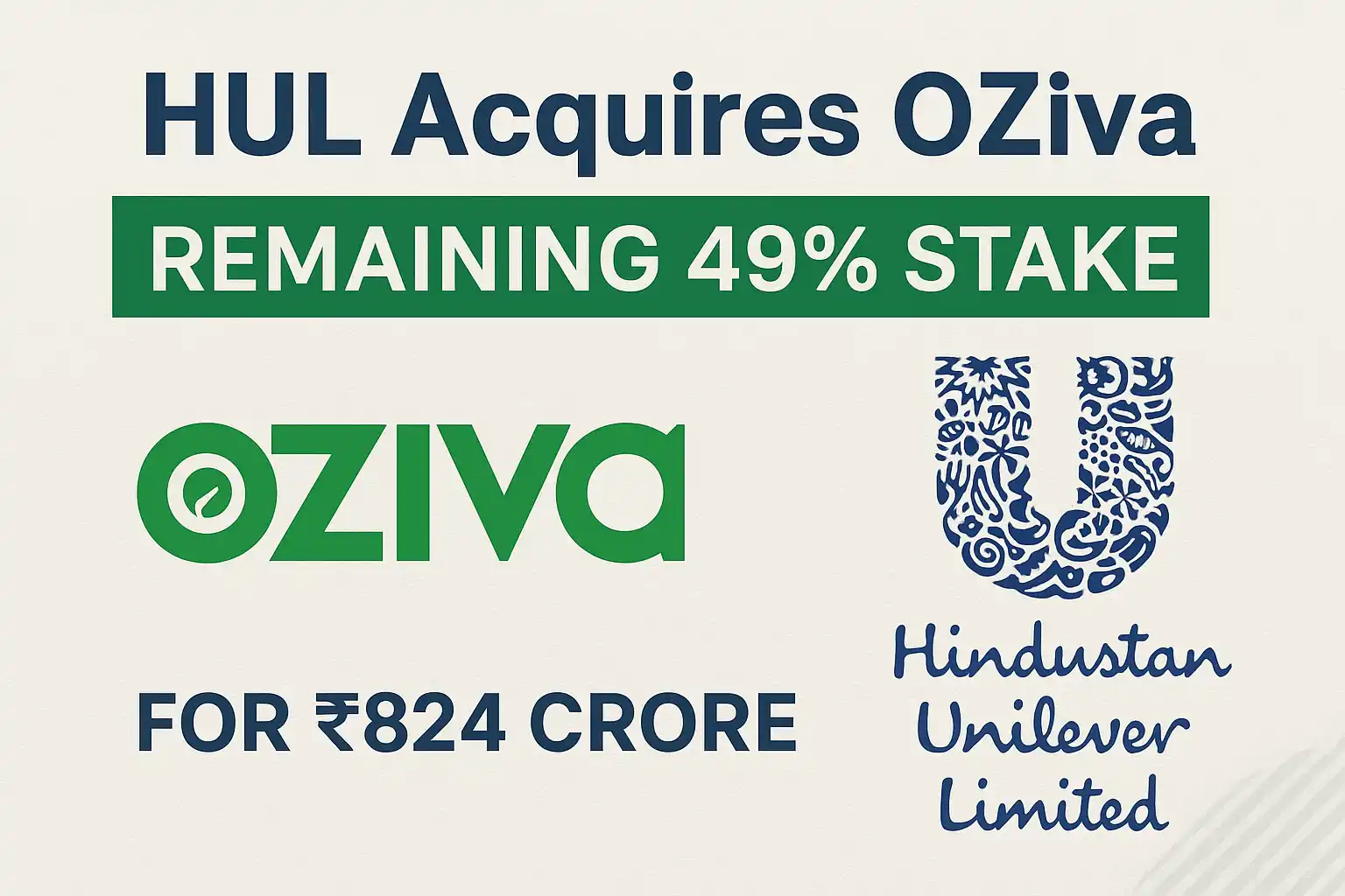 HUL Acquires Remaining 49% Stake in OZiva, Strengthens Health & Wellness Push