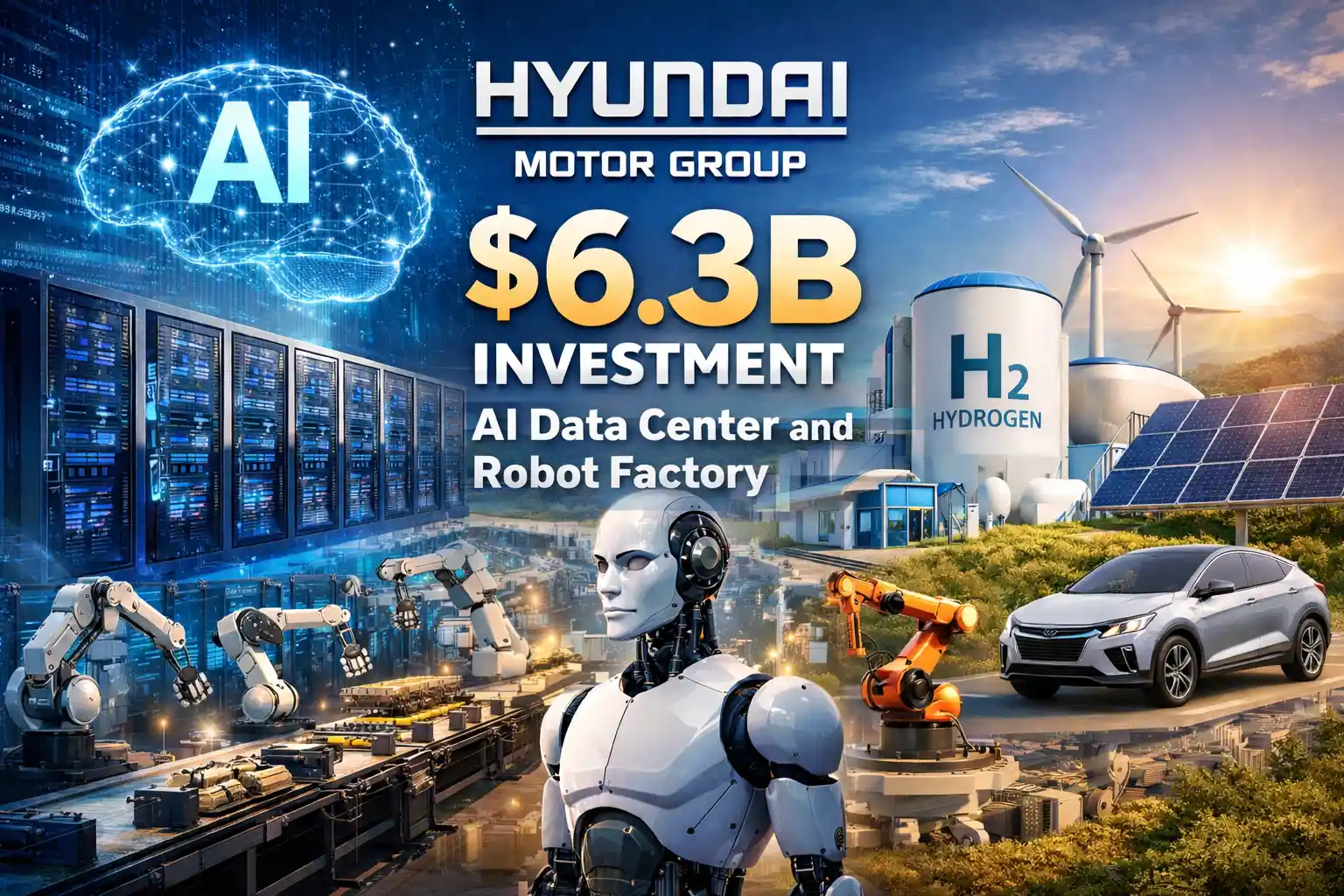 Hyundai Motor Group to Invest $6.3 Billion in AI Data Center and Robot Factory