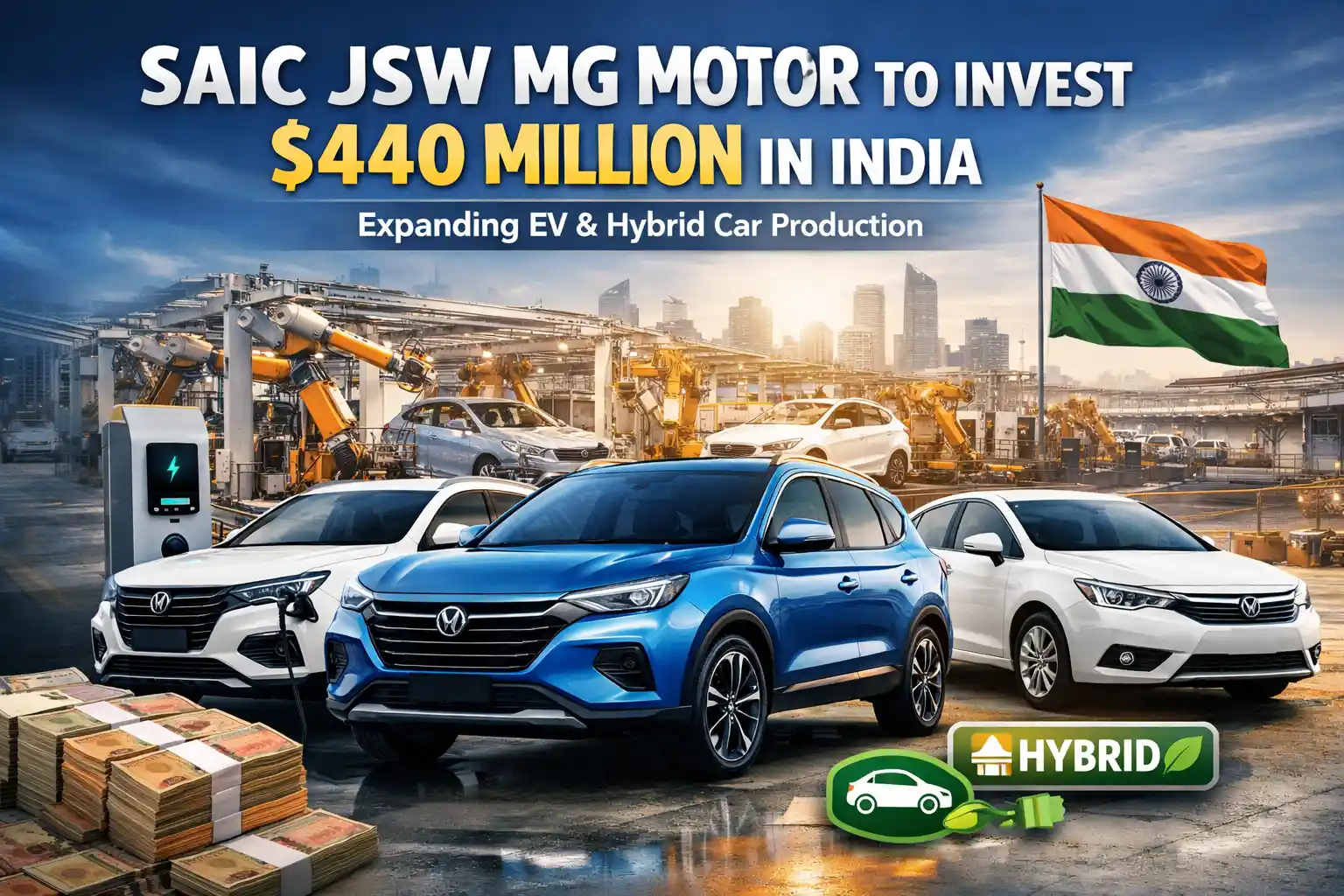 SAIC JSW MG Motor to Invest $440M in India, Expands EV and Hybrid Car Production