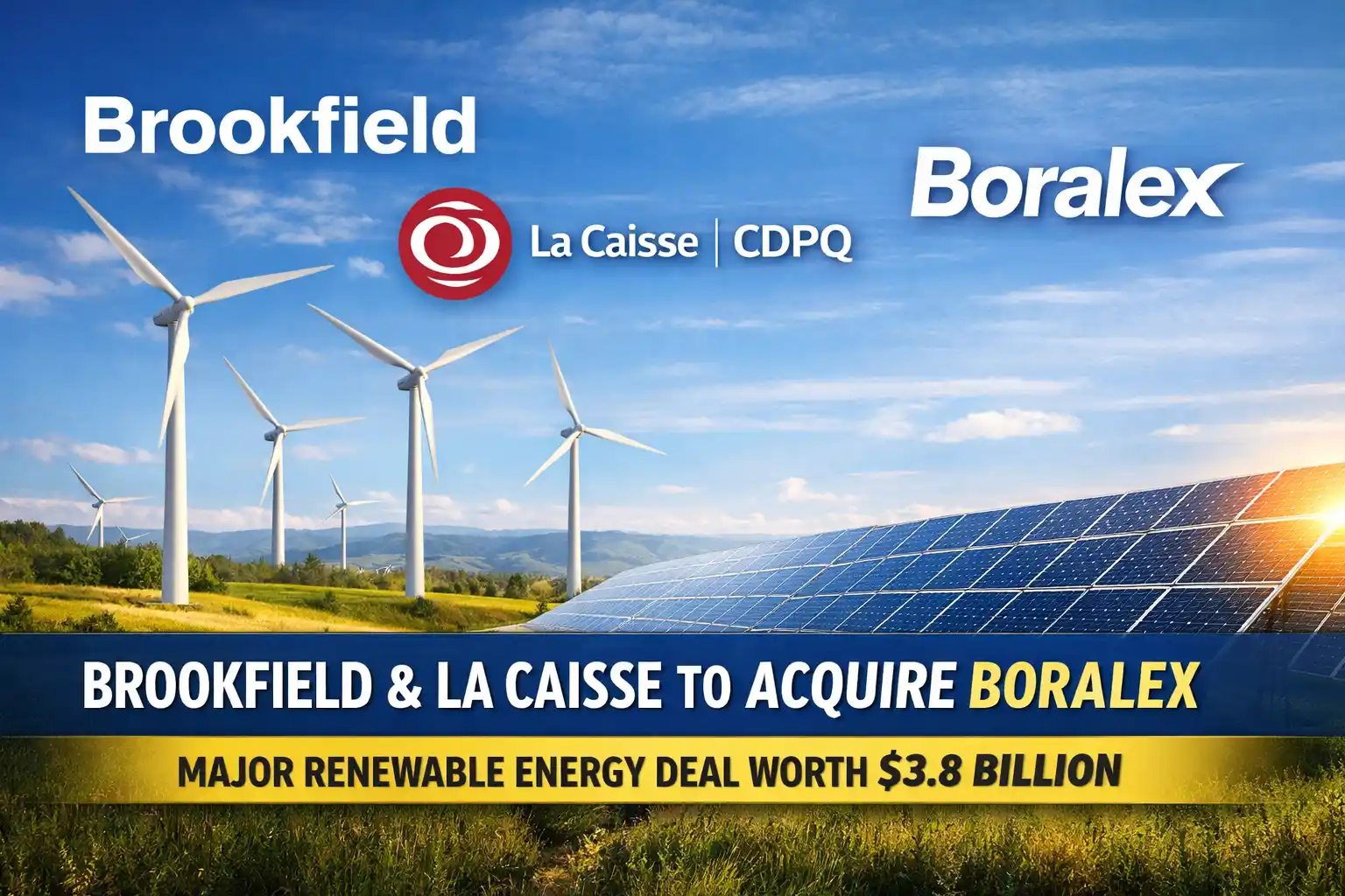 Brookfield and La Caisse to Acquire Boralex in Major Renewable Energy Deal