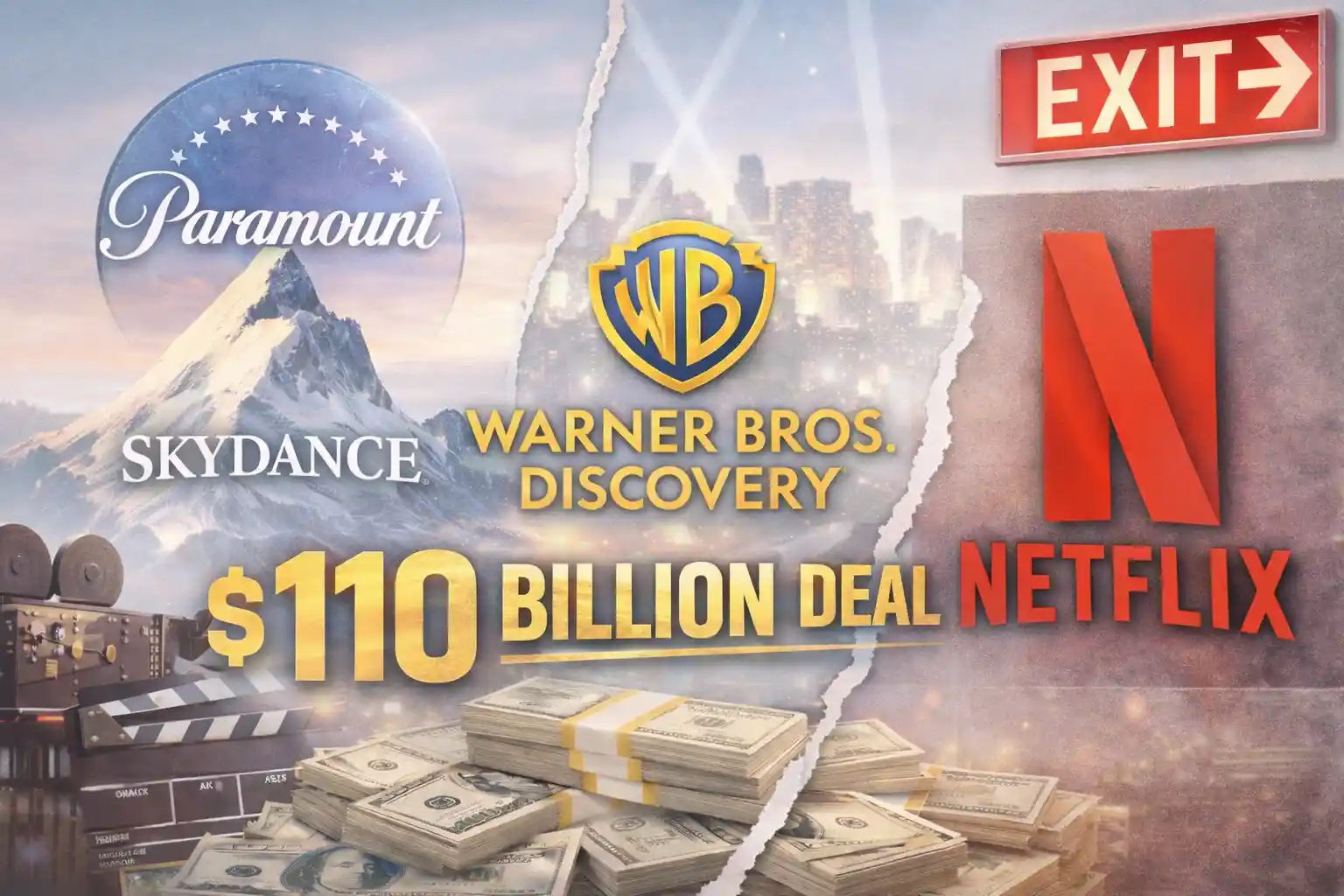 Paramount Buys Warner Bros. Discovery for $110B, Netflix Exits