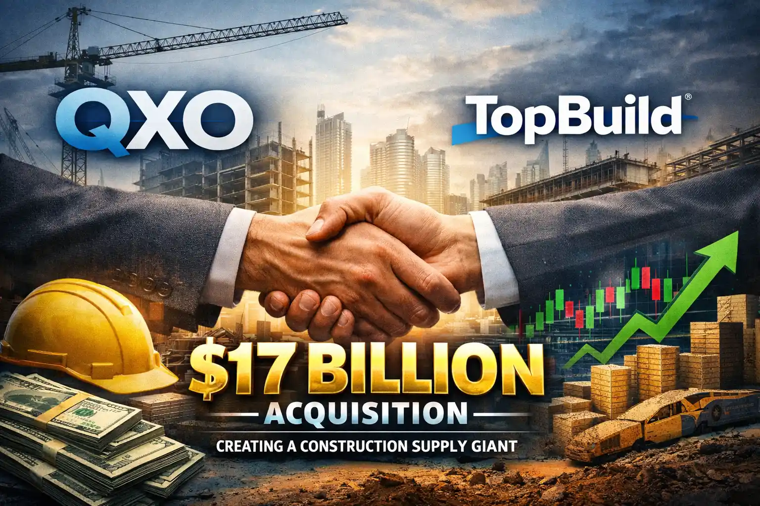 QXO to Acquire TopBuild in $17 Billion Deal, Creating a Construction Supply Giant