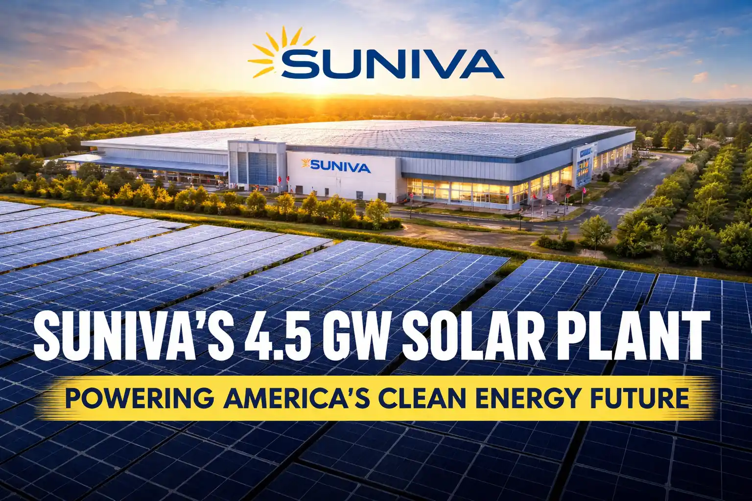 Suniva’s 4.5 GW Solar Plant Set to Power America’s Clean Energy Future