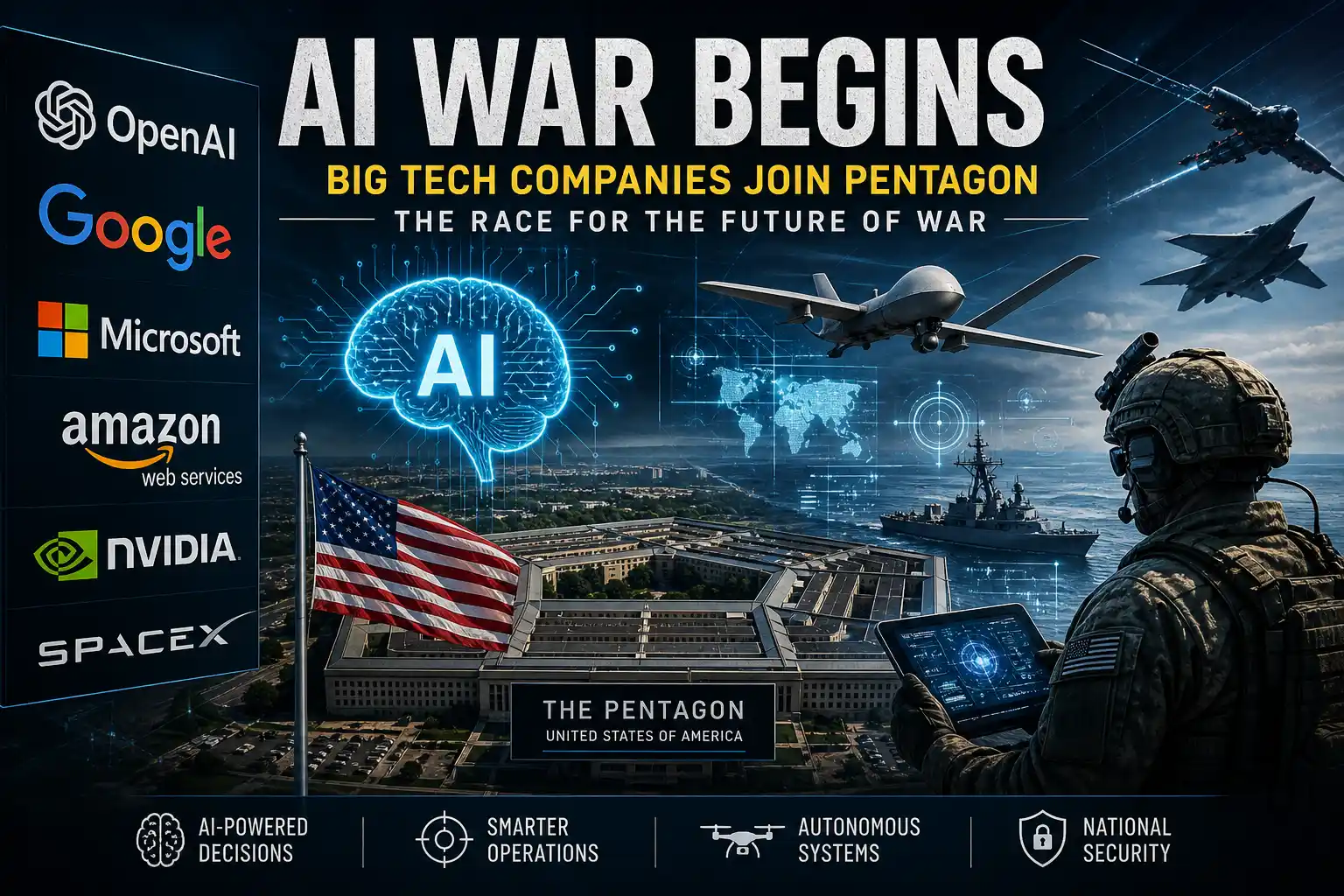 AI War Begins: Why Are Big Tech Companies Joining the Pentagon?