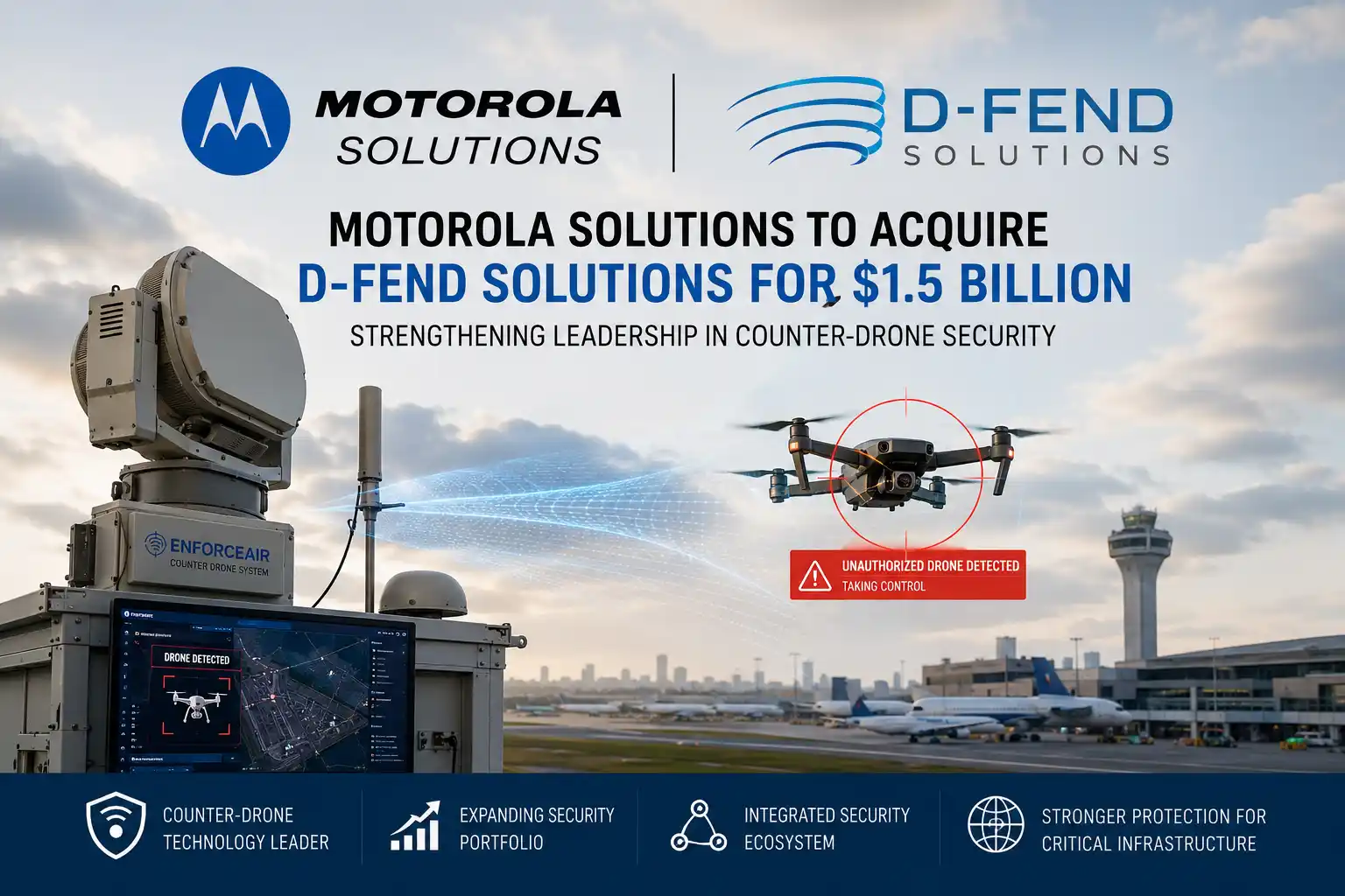 Motorola Acquires D-Fend Solutions to Strengthen Drone Security