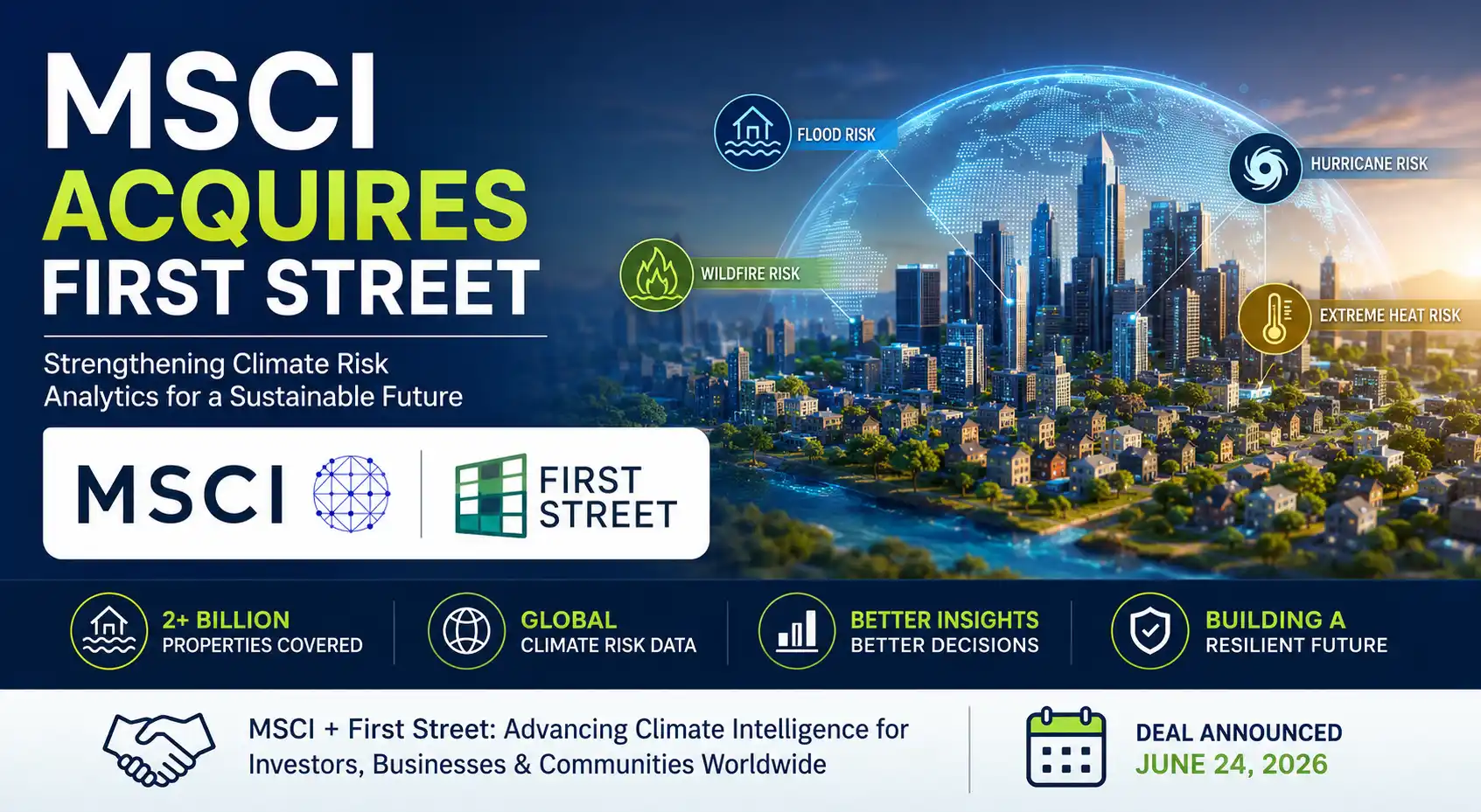 MSCI Acquires First Street to Expand Climate Risk Analytics Capabilities