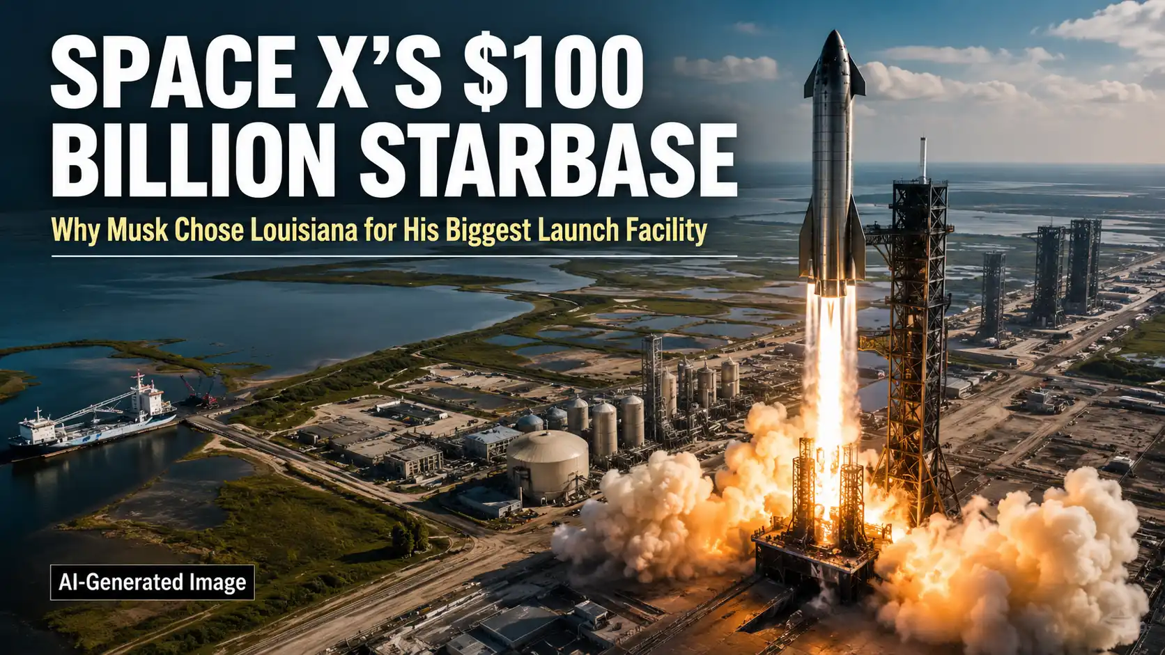 SpaceX’s $100 Billion Louisiana Starbase: Why Musk Is Building the World’s Biggest Launch Facility