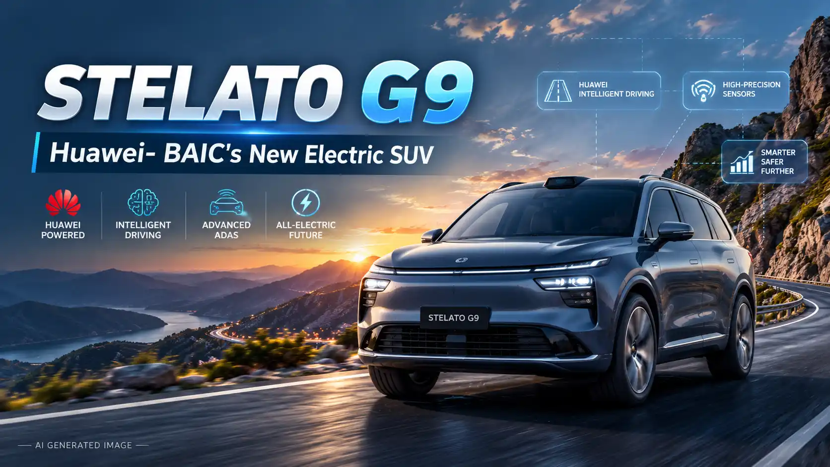 Stelato G9: Huawei-BAIC’s New Electric SUV Brings 728 km Range, Off-Road Power and Smart Driving