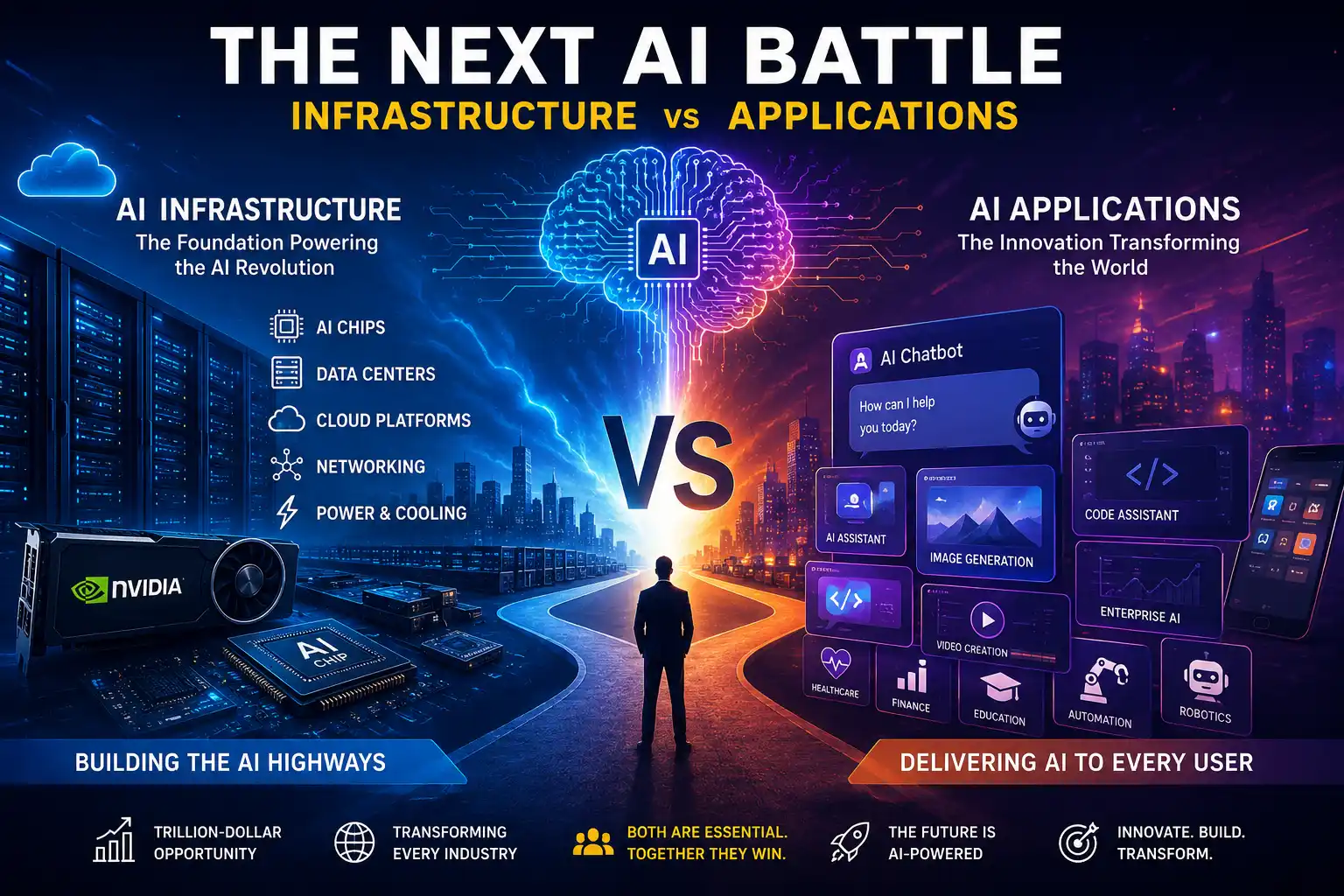 The Next AI Battle: Infrastructure vs Applications – Who Will Create the Next Trillion-Dollar Companies?