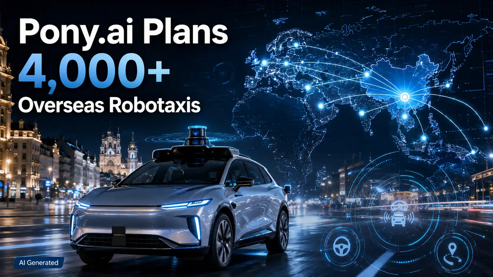 Pony.ai Plans More Than 4,000 Overseas Robotaxis as Global Expansion