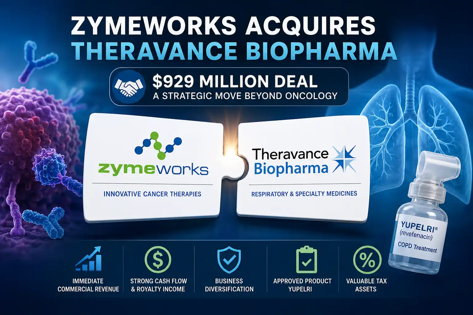Zymeworks to Acquire Theravance Biopharma for $929 Million: A Strategic Move Beyond Oncology