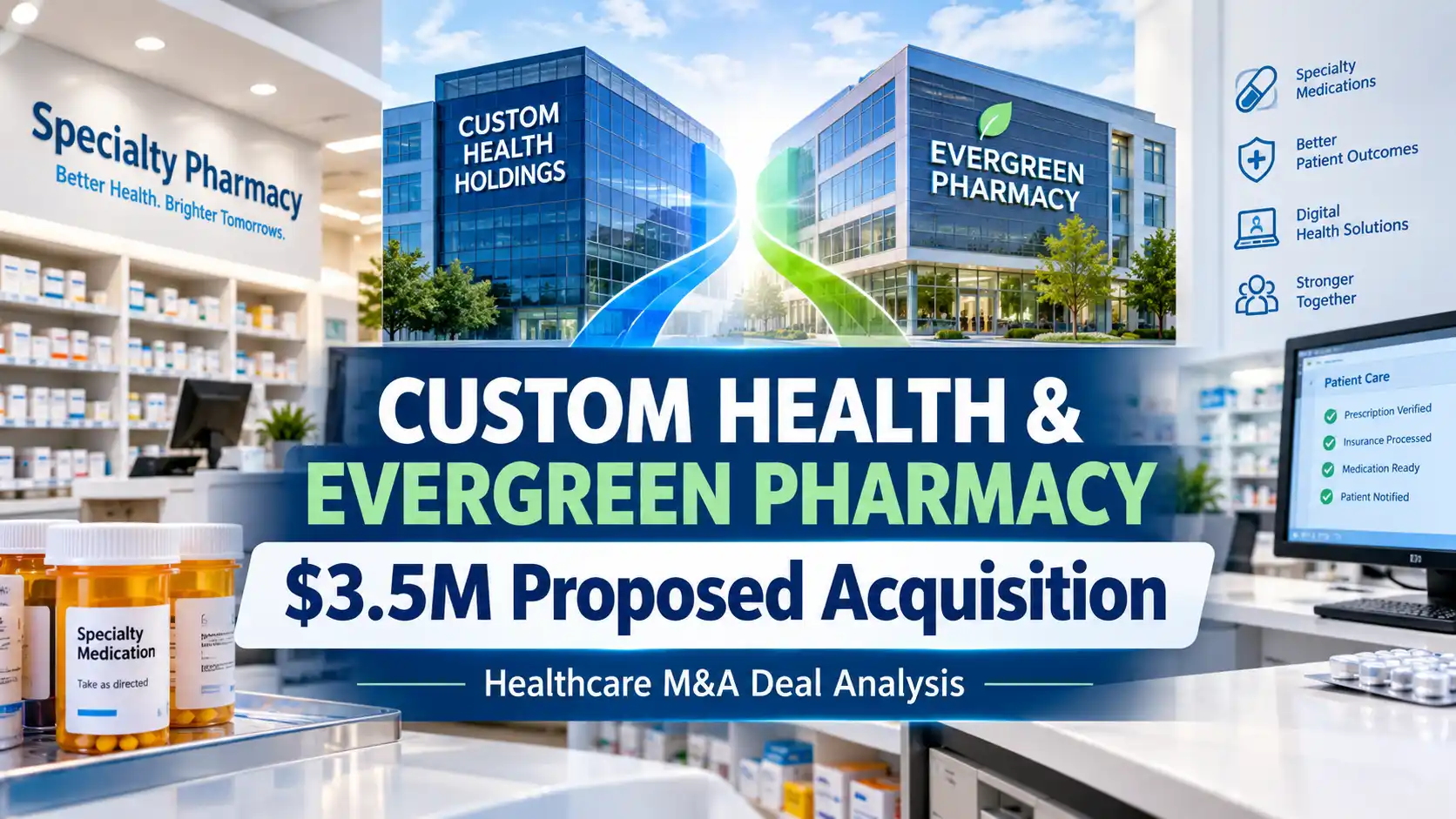 Custom Health to Acquire Evergreen Pharmacy for $3.5M: Deal Details