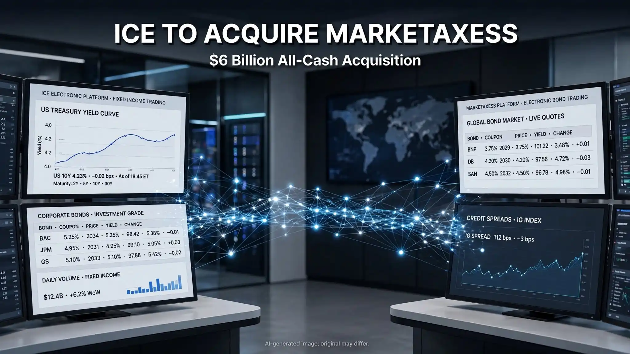 Intercontinental Exchange to Acquire MarketAxess for $6 Billion: Deal Details