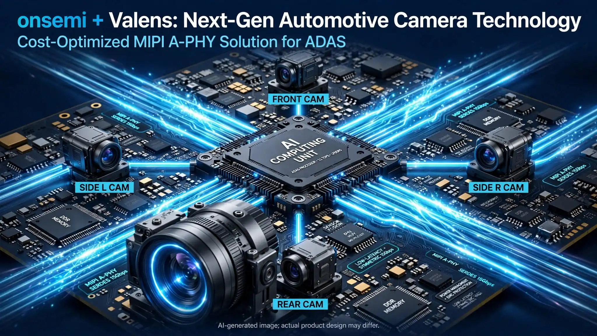 onsemi and Valens Develop Cost-Optimized Automotive Camera Technology for ADAS